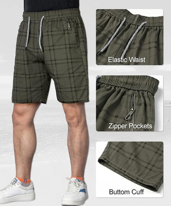 Men’s Cotton Drawstring Casual Shorts